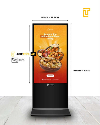 Luxetech Ad 43" and 55" - Digital Floor Stand Kiosk