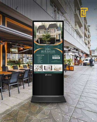 Luxetech Ad 43" and 55" - Digital Floor Stand Kiosk