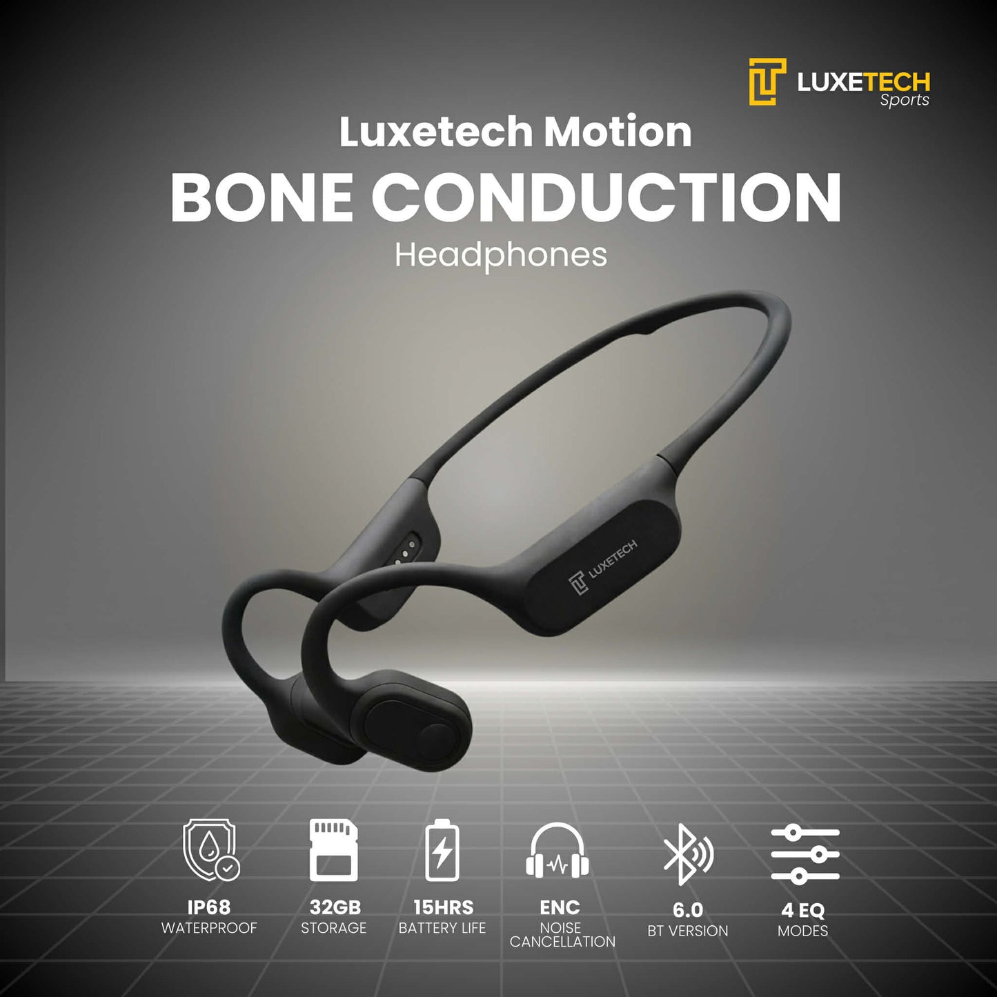 Luxetech Motion- Bone Conduction Headphones