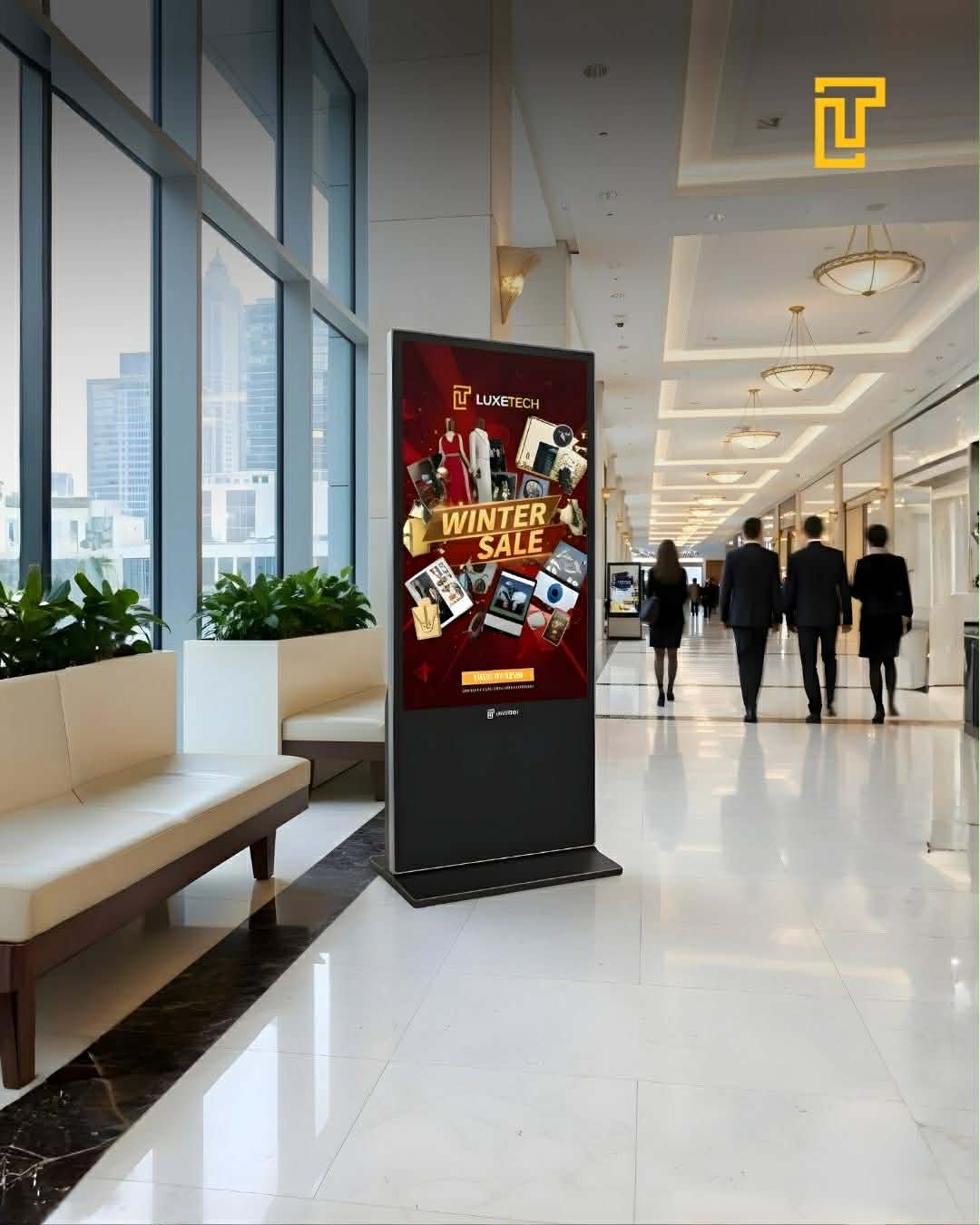 Luxetech Ad 43" and 55" - Digital Floor Stand Kiosk